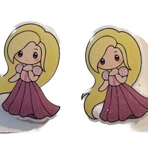 Acrylic Princess Post Earrings - New